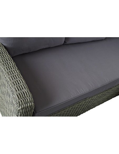 Conjunto de Jardín Sofá, Mesa y 2 taburetes Ratán