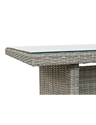 Conjunto de Jardín Sofá, Mesa y 2 taburetes Ratán