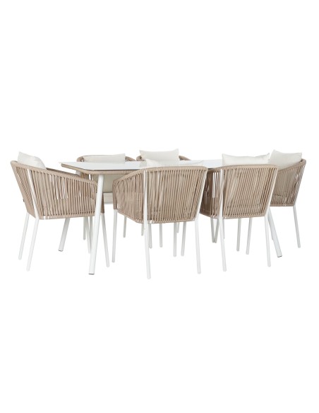 Conjunto de mesa y 6 sillas de jardin