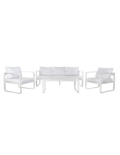 Conjunto de 4 pzas de mesa y sofá en blanco