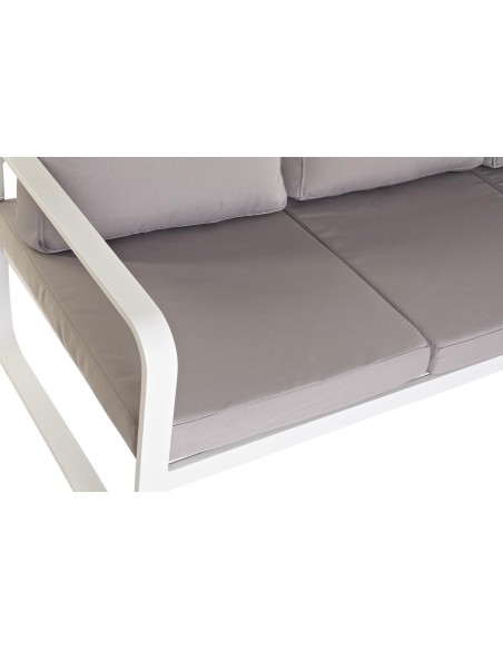 Conjunto de Jardín Sofá, Sillones y Mesa Gris