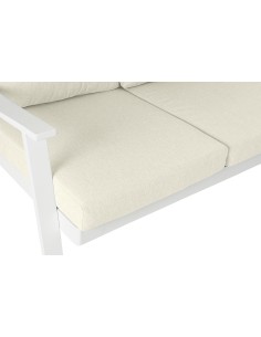 Conjunto sofá de aluminio en blanco 2