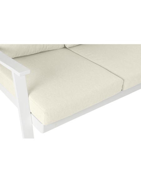 Conjunto de Jardín Sofá rinconera y Mesa Blanco