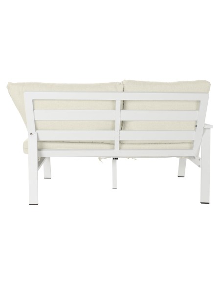 Conjunto de Jardín Sofá rinconera y Mesa Blanco