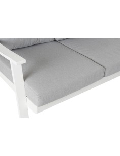 Conjunto sofá y mesa de aluminio en gris 2