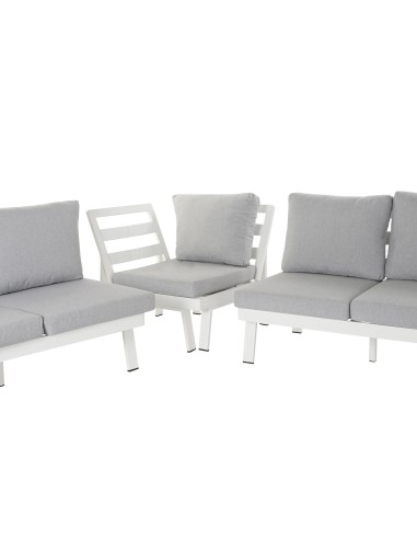 Conjunto de Jardín Sofá rinconera y Mesa gris