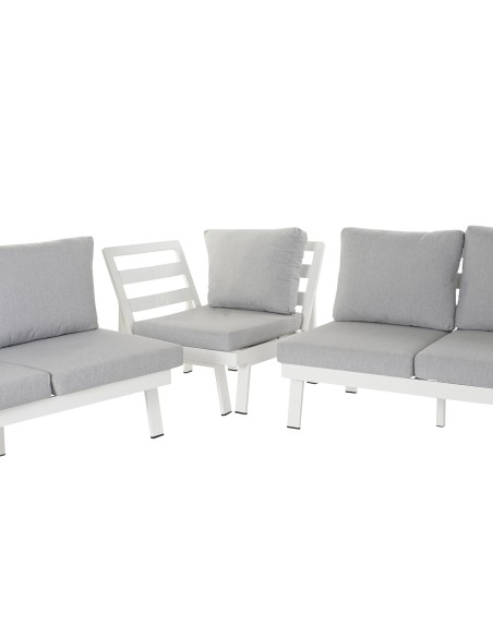 Conjunto de Jardín Sofá rinconera y Mesa gris