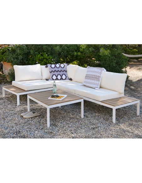 Conjunto de Jardín con Sofá rinconera y Mesa M1