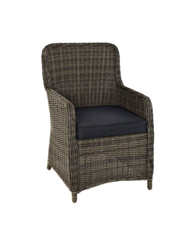 Conjunto de Jardín Mesa y 6 Sillas de Ratán marrón