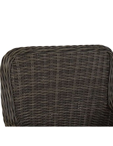 Conjunto de Jardín Mesa y 6 Sillas de Ratán marrón