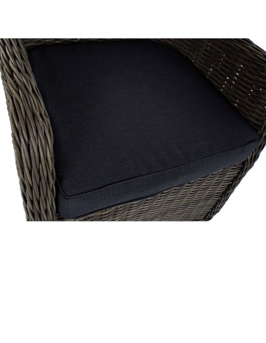 Conjunto de Jardín Mesa y 6 Sillas de Ratán marrón