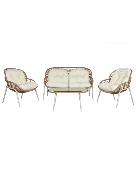 Conjunto de jardín 4 pzas en ratán