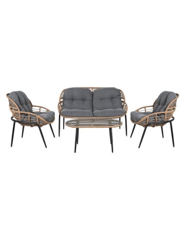 Conjunto de jardín 4 pzas de ratán
