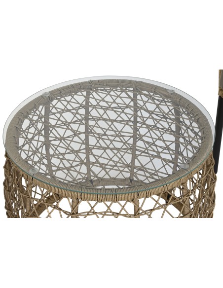 Conjunto de jardín 3 pzas ratán sintético