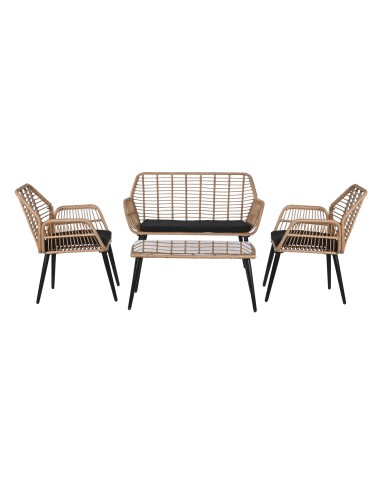 Conjunto de jardín 4 pzas en ratán