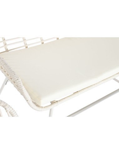 Conjunto jardín de 4 pzas ratán blanco