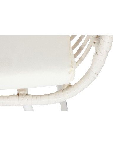 Conjunto jardín de 4 pzas ratán blanco