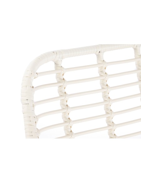 Conjunto jardín de 4 pzas ratán blanco