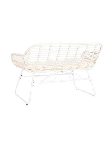 Conjunto jardín de 4 pzas ratán blanco