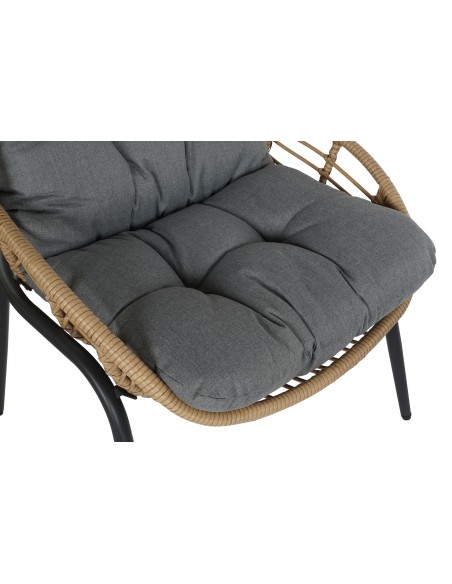 Conjunto de jardín 3pzas ratán sintético