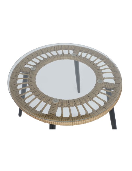 Conjunto de jardín 3pzas ratán sintético