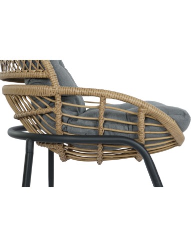 Conjunto de jardín 3pzas ratán sintético