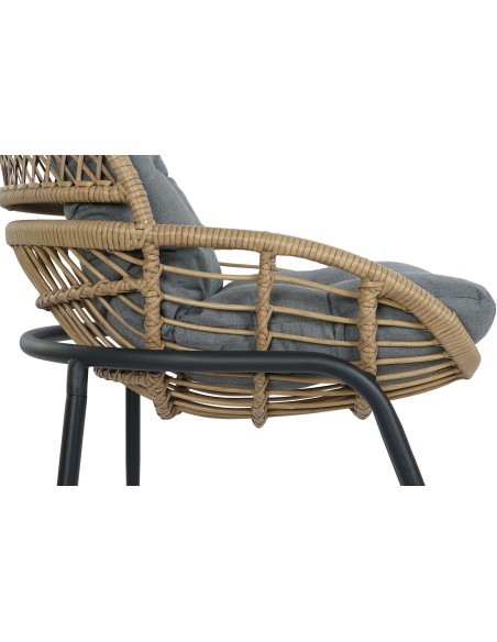 Conjunto de jardín 3pzas ratán sintético