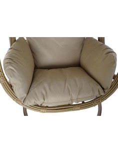 Sillón jardín colgante de aluminio y ratán natural. 2