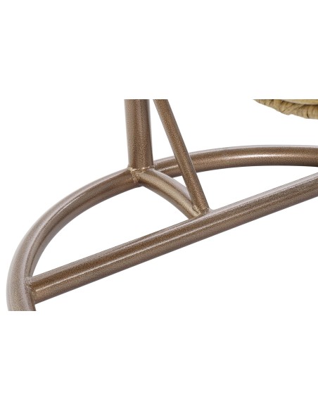 Sillón jardín colgante de aluminio y ratán natural.