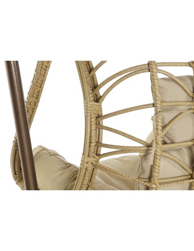 Sillón jardín colgante de aluminio y ratán...