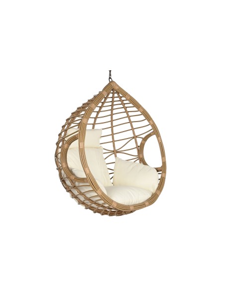 Sillón jardín colgante ratán natural sin base.