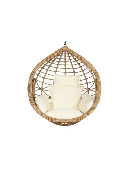 Sillón jardín colgante ratán natural sin base.