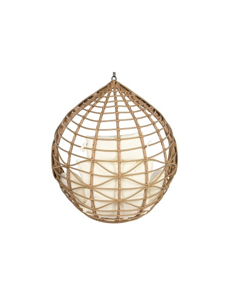 Sillón jardín colgante ratán natural sin base.