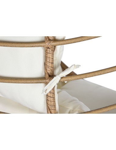 Sillón jardín colgante ratán natural sin base.