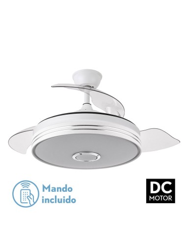 Ventilador de Techo con Luz led y Aspas retráctiles