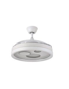 Ventilador de techo en blanco con luz Led