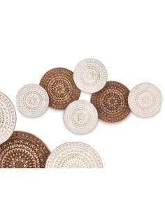 Decoración de pared madera de mango diseño mándala