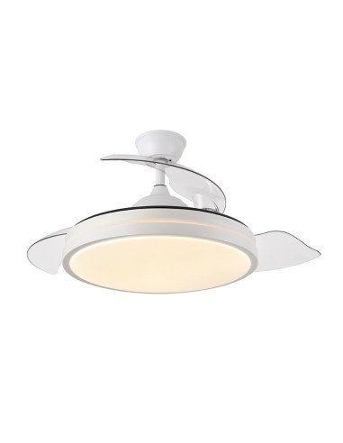 Ventilador de techo blanco con luz led Escorpión