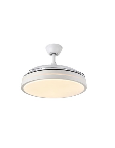 Ventilador de techo blanco con luz led Escorpión