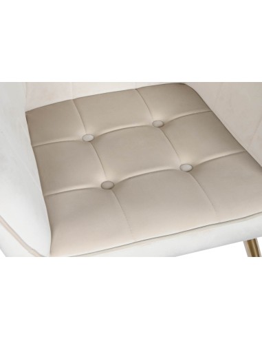 Sillón de poliéster en crema