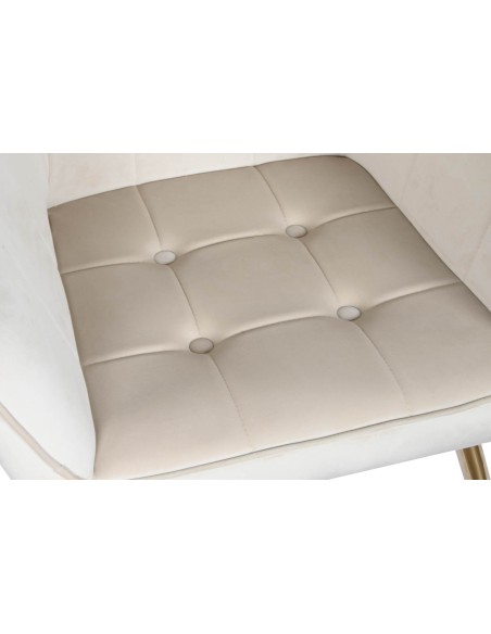 Sillón de poliéster en crema