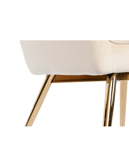 Sillón de poliéster en crema