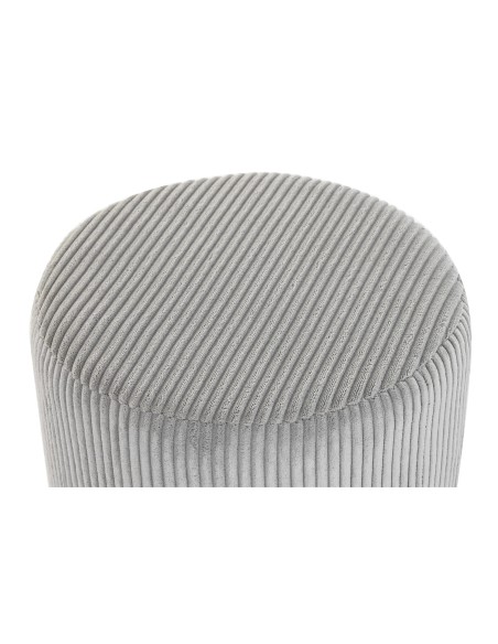 Reposapiés de poliéster de pana gris