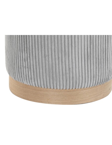 Reposapiés de poliéster de pana gris