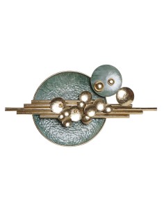 Decoración de pared en metal diseño circulos