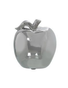Figura de cerámica manzana plateada