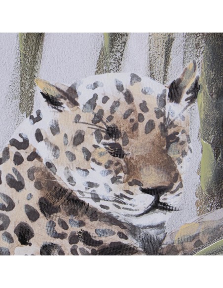 Cuadro lienzo de palmeras/leopardo