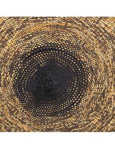 Decoración de pared de metal y trenzado