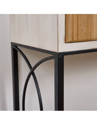 Mueble de entrada madera 2 cajones