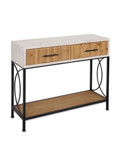 Mueble de entrada madera 2 cajones